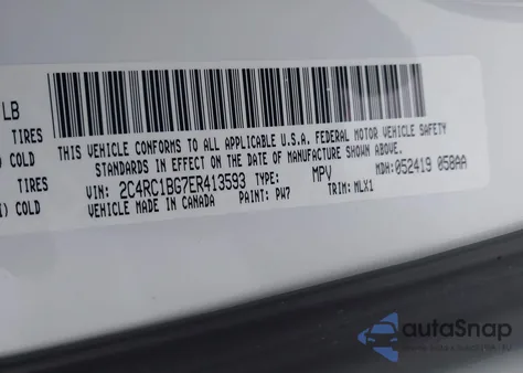 2014 Chrysler Town & Country Touring from USA, damaged, VIN 2C4RC1BG7ER413593